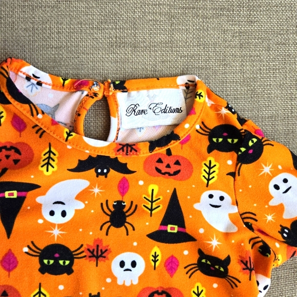 Baby's Orange, Black, White Halloween Dress, Size 18 Month - Picture 2 of 8